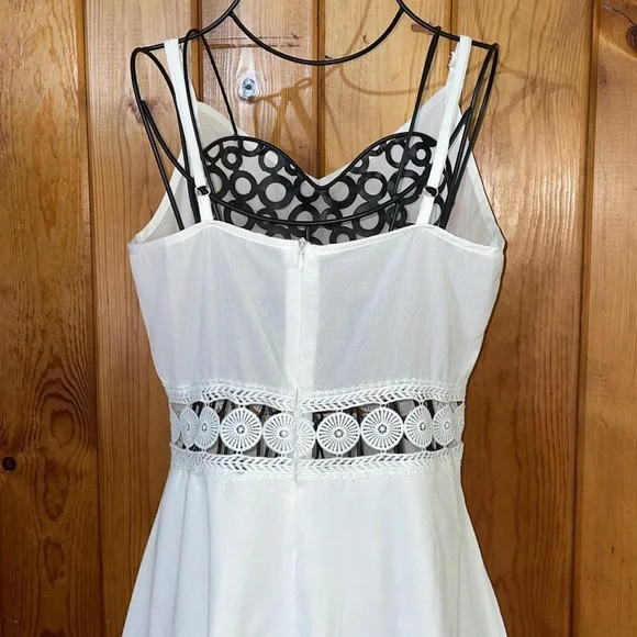 SHEIN white dress mini dress western wedding bridal dress size medium light - Picture 6 of 8